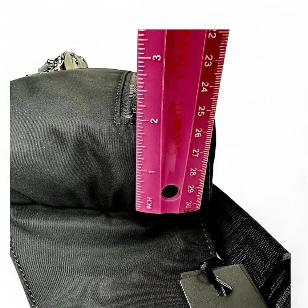 NWT Versace La Medusa Pallazo Black Nylon Fanny Pack Bum Belt Sling Bag $900